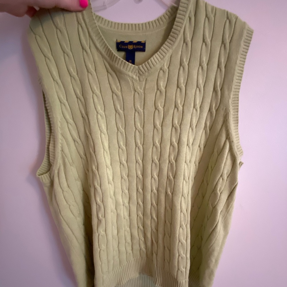 sage sweater vest